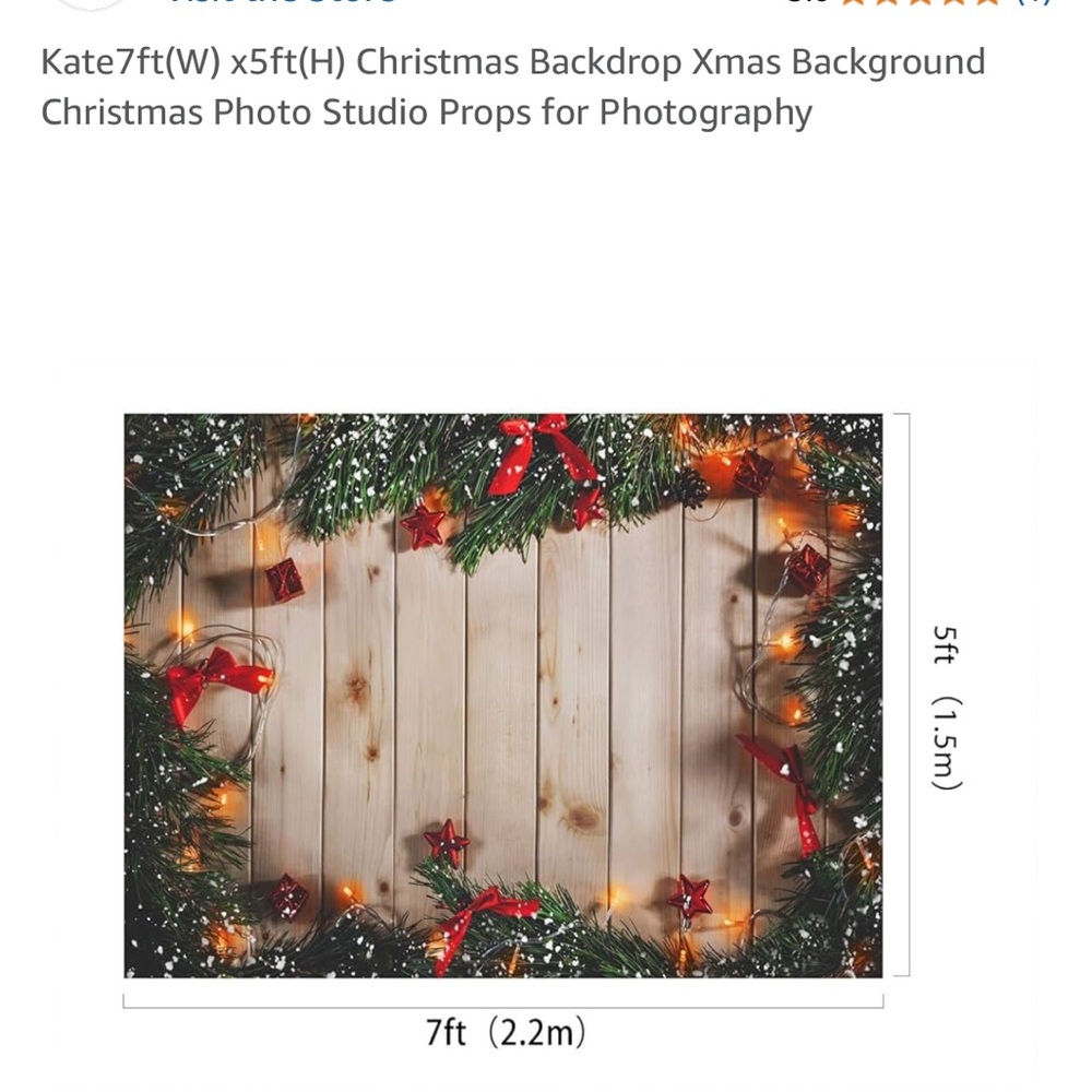 Kate Christmas Backdrop 7x5 photography